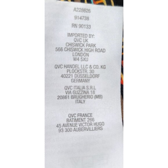 Bob Mackie Wearable Art Paisley Button-Up Shirt 3X Plus Size Button Front Top - Picture 6 of 10